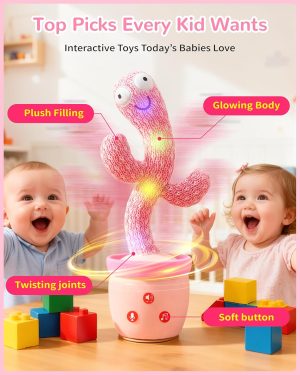 Tworiver Rechargeable Talking Cactus Toys for Toddler.