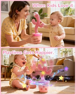 Tworiver Rechargeable Talking Cactus Toys for Toddler.