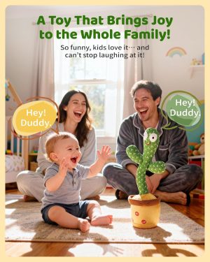 Tworiver Dancing Talking Cactus Baby Toys 0-6 3-6 6-12 12-18 Months. Toddler Boys Girls Gifts for 2 3 4 5 6 7 8 9 10 Month Old Baby Toy