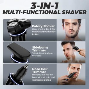 Yiriso Electric Razor for Men. Cordless Rechargeable Electric Shavers.
